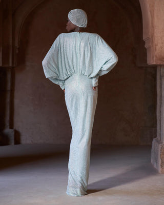 Taleemah mint green gown