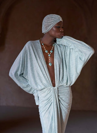 Taleemah mint green gown