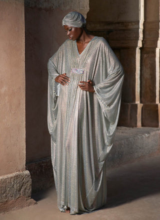 Zaynab silver kaftan set