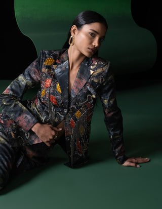 Kagé Embroidered Blazer And Trousers by Advait available on Indiaspopup