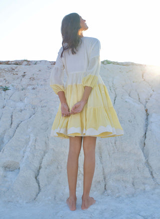 The Loom Art-Dreamy Caramel Yellow Dress-INDIASPOPUP.COM