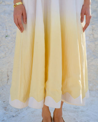 The Loom Art-Golden Hour Pearl Yellow Dress-INDIASPOPUP.COM