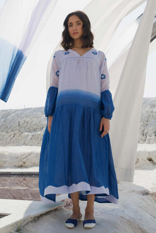 The Loom Art-Ocean Sky Dress-INDIASPOPUP.COM