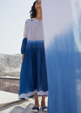 The Loom Art-Ocean Sky Dress-INDIASPOPUP.COM