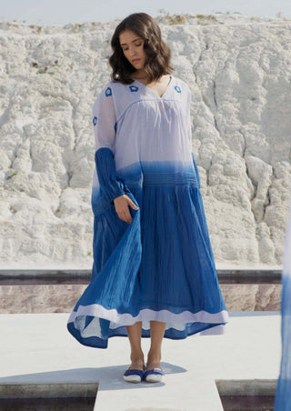 The Loom Art-Ocean Sky Dress-INDIASPOPUP.COM