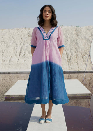 The Loom Art-Lavender Blush Dress-INDIASPOPUP.COM
