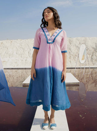 The Loom Art-Lavender Blush Dress-INDIASPOPUP.COM
