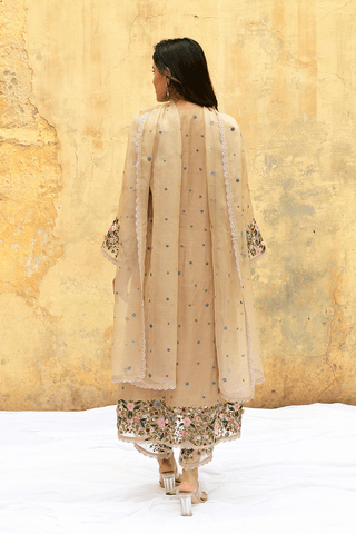 Niti Bothra-Ivory Orchid Long Kurta Set-INDIASPOPUP.COM