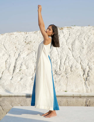 The Loom Art-Morning Sky Blue Dress-INDIASPOPUP.COM