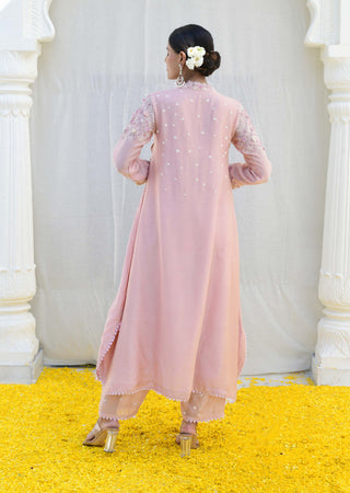 Niti Bothra-Pink Reef Kurta And Palazzo-INDIASPOPUP.COM