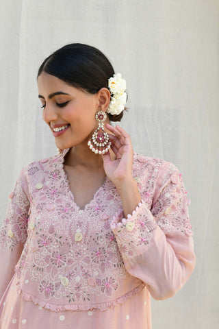 Niti Bothra-Pink Reef Kurta And Palazzo-INDIASPOPUP.COM