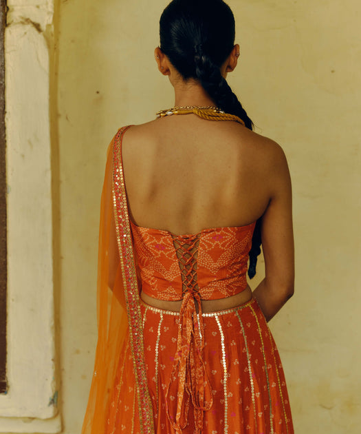 Rust Lehenga Set