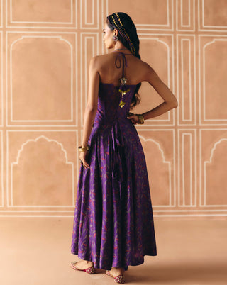 Imperial violet corset and skater skirt