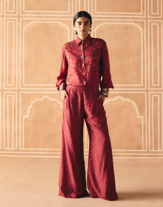 Berry plum shirt and trouser