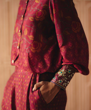 Berry plum shirt and trouser