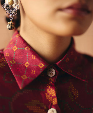 Berry plum shirt and trouser