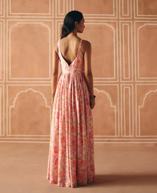 Blush pink maxi dress