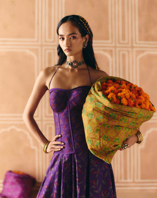 Imperial violet corset and skater skirt