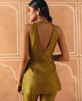 Parrot green tunic set