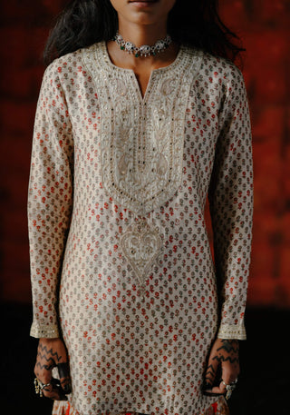 Pearl Print Sharara Set by Drishti & Zahabia available on Indiaspopup.com
