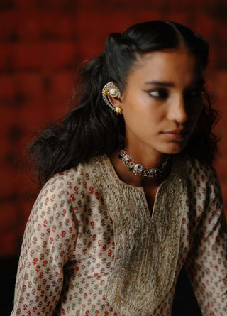 Pearl Print Sharara Set by Drishti & Zahabia available on Indiaspopup.com