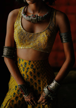Amber Crop Top And Pants by Drishti & Zahabia available on Indiaspopup.com