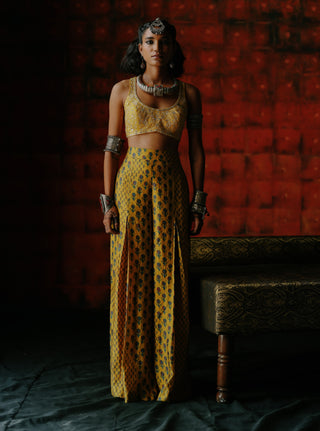 Amber Crop Top And Pants by Drishti & Zahabia available on Indiaspopup.com