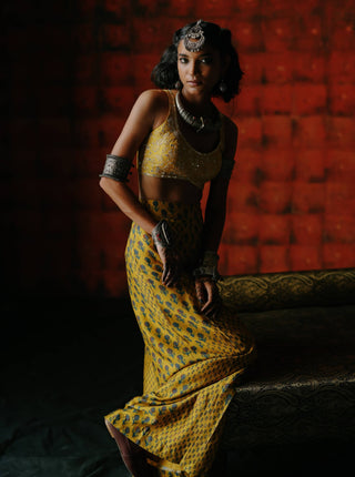 Amber Crop Top And Pants by Drishti & Zahabia available on Indiaspopup.com
