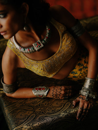 Amber Crop Top And Pants by Drishti & Zahabia available on Indiaspopup.com