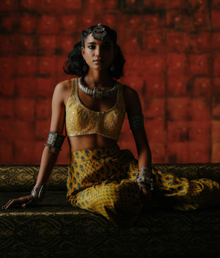 Amber Crop Top And Pants by Drishti & Zahabia available on Indiaspopup.com