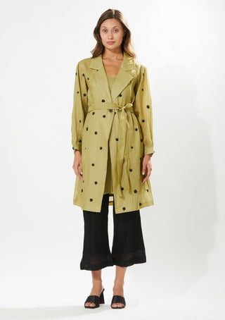 Meadow-Eden Olive Coat And Pant Set-INDIASPOPUP.COM