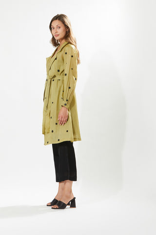 Meadow-Eden Olive Coat And Pant Set-INDIASPOPUP.COM