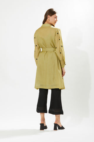Meadow-Eden Olive Coat And Pant Set-INDIASPOPUP.COM