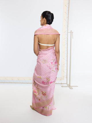 Gazari candy pink sari