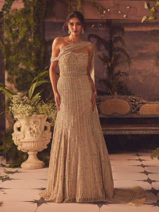 Eloise gold mermaid gown