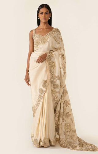Golden Classic Sari Set by Varun Bahl available on Indiaspopup.com