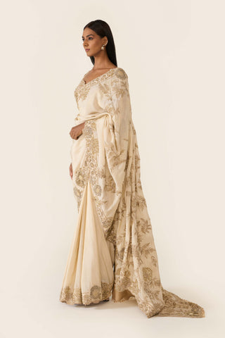 Golden Classic Sari Set by Varun Bahl available on Indiaspopup.com