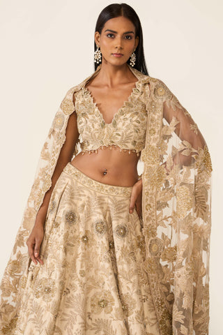 Golden Dori Lehenga Set by Varun Bahl available on Indiaspopup.com
