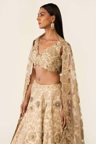 Golden Dori Lehenga Set by Varun Bahl available on Indiaspopup.com