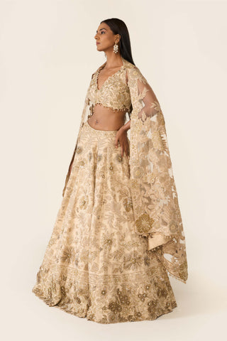 Golden Dori Lehenga Set by Varun Bahl available on Indiaspopup.com