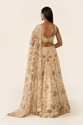Golden Dori Lehenga Set by Varun Bahl available on Indiaspopup.com