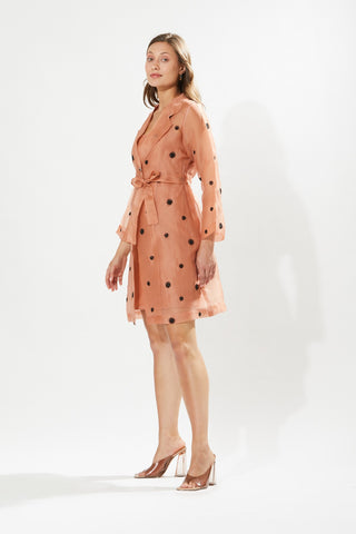 Meadow-Gaia Coral Coat Dress And Inner-INDIASPOPUP.COM