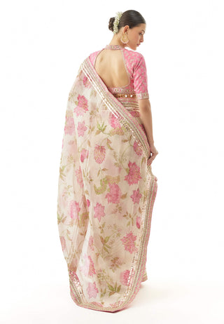 Ivory aavika sari set