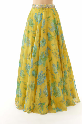 Yellow zaira lehenga set