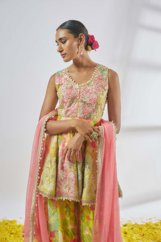 Jaanvi Multicolor Sharara Set by Gopi Vaid available on Indiaspopup