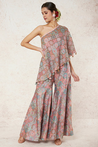 Gopi Vaid-Arsh One-Shoulder Top And Palazzo Pant-INDIASPOPUP.COM