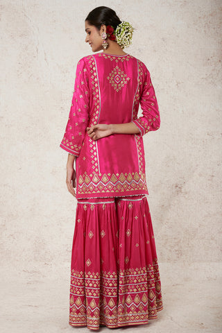 Gopi Vaid-Shiddat Rani Pink Sharara Set-INDIASPOPUP.COM