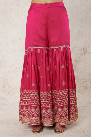 Gopi Vaid-Shiddat Rani Pink Sharara Set-INDIASPOPUP.COM