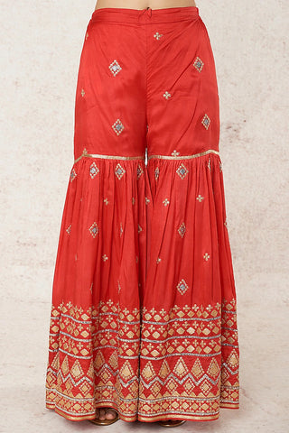 Gopi Vaid-Shiddat Red Sharara Set-INDIASPOPUP.COM