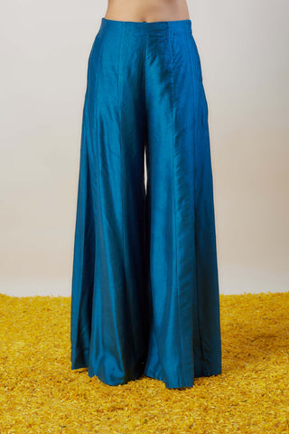 Alyssa Blue Top And Palazzo Pants by Gopi Vaid available on Indiaspopup